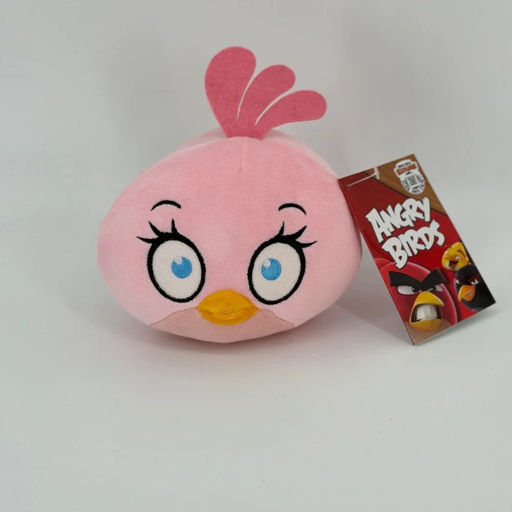 Angry Birds Stella Smooshimals 5 Inch Pink Bird Plush Toy Factory Rovio NWT